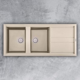 Chậu rửa đá Granite Malloca màu kem BIANCO G-50062