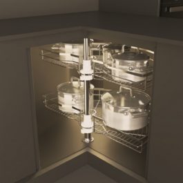 Bộ rổ góc xoay 180 độ MEZZO Cucina 548.37.000 Inox 304