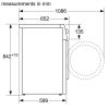 Kích thước Máy sấy quần áo Bosch WQG24200SG