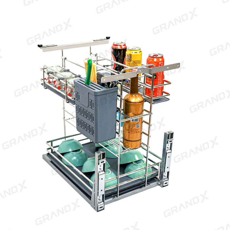 Giá dao thớt gia vị nan oval GrandX XK.40M Giá dao thớt gia vị nan oval GrandX XK.40M